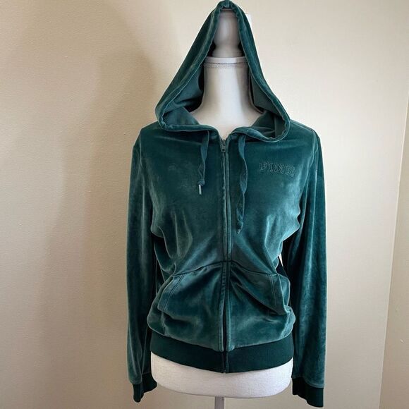 PINK| Velvet| Velour| zip up| By Victoria Secret - Picture 8 of 14